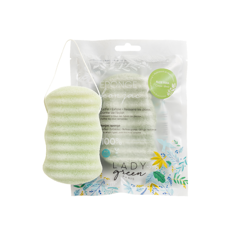 Lady Green Konjac Sponge Aloe Body