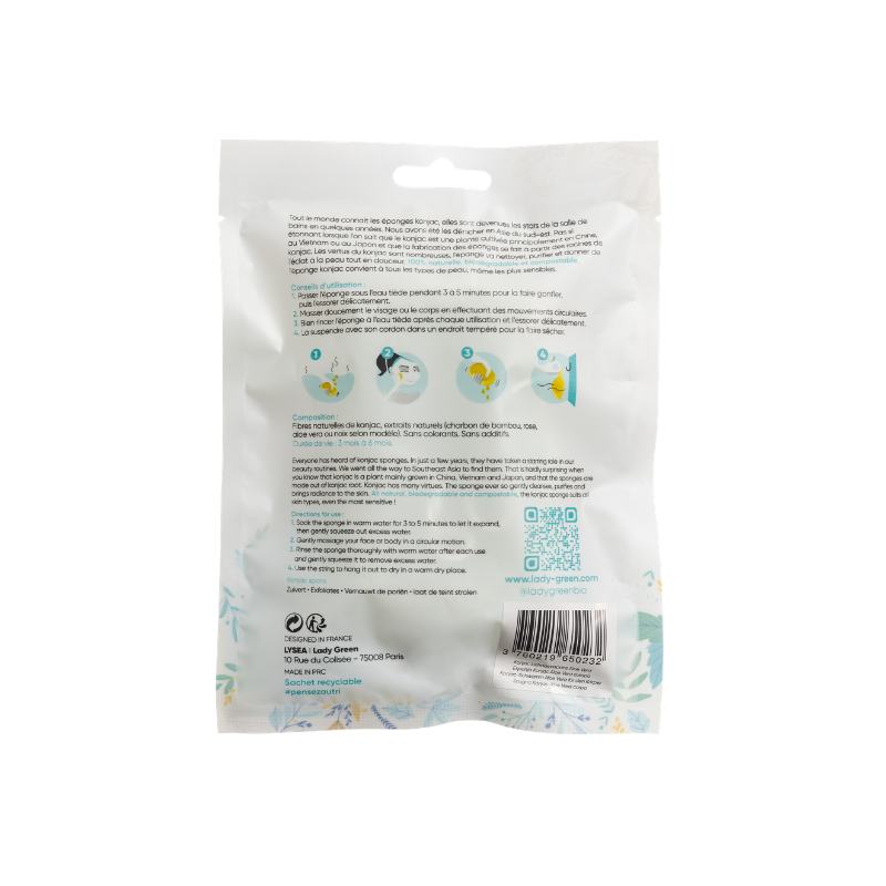 Lady Green Konjac Sponge Aloe Body