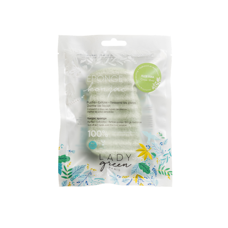Lady Green Konjac Sponge Aloe Body